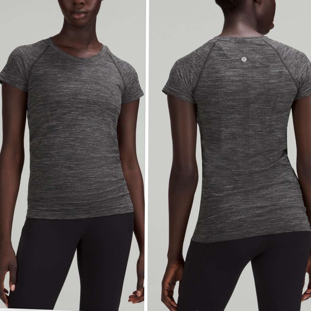 Lululemon Swiftly Tech Short Sleeve Shirt 
Wee Are From Space Graphite Grey Sz 4